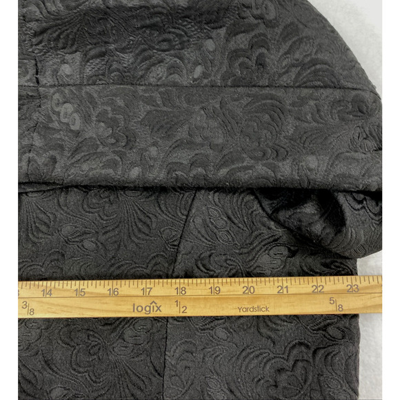 Toffee Apple Dress Coat Womens XXL Black Floral Button Up Jacket Pockets Unlined - Picture 6 of 12